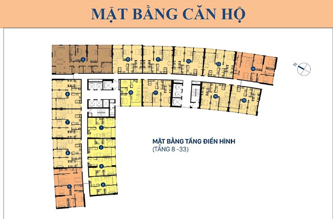 Mặt bằng tầng điển hình căn hộ SaiGon Royal