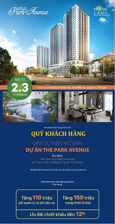 ĐĂNG KÝ CĂN HỘ THE PARK AVENUE