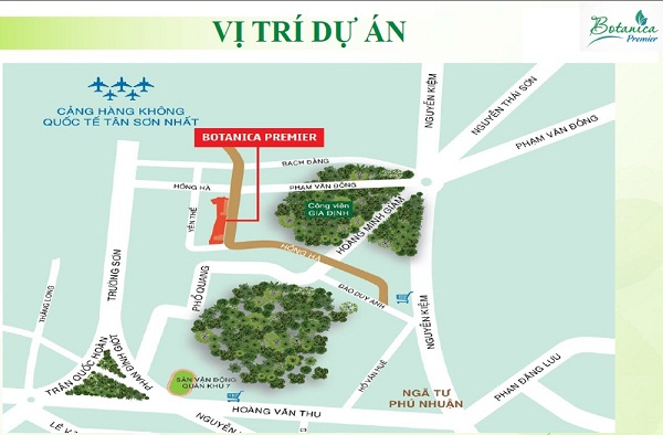 Vị trí căn hộ Botanica Premier