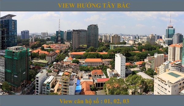 view hướng tây bắc căn hộ madison