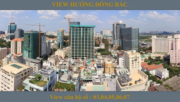 view hướng đông bắc căn hộ madison