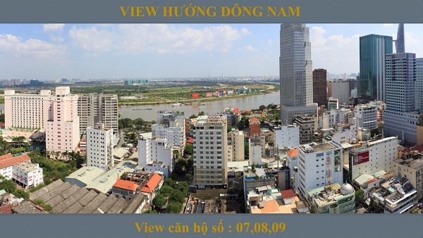 view hướng đông nam căn hộ madison