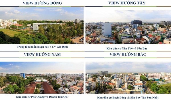 hướng view căn hộ botanica premier