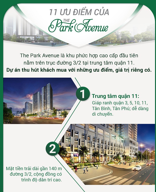 11 ưu điểm vượt trội của The Park Avenue